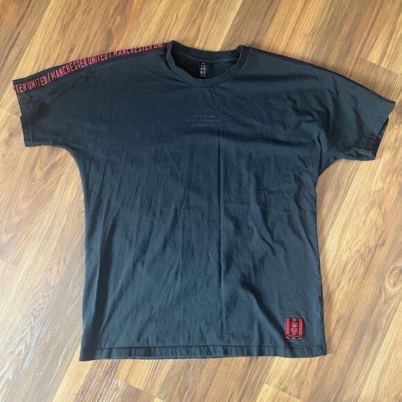 Adidas Manchester United 2019-2020 Men’s Large Black T-Shirt 100% Cotton - Picture 1 of 11